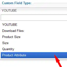 Product Custom Field Type