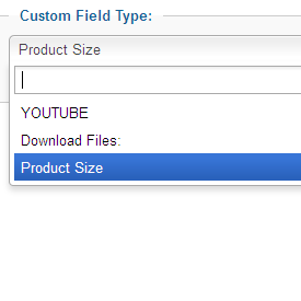 Product Custom Field Type