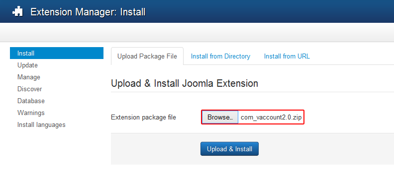 Upload & Install
