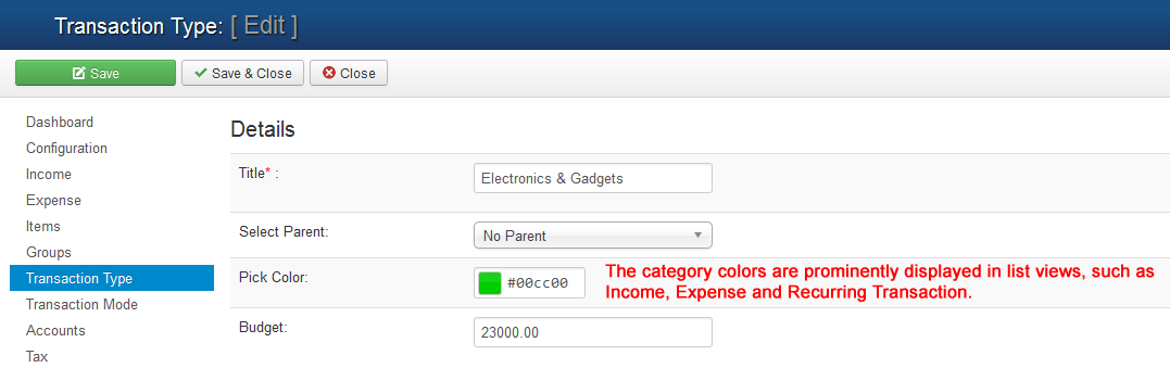 vAccount Category