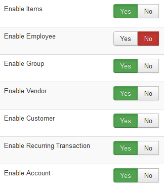 vAccount Configuration