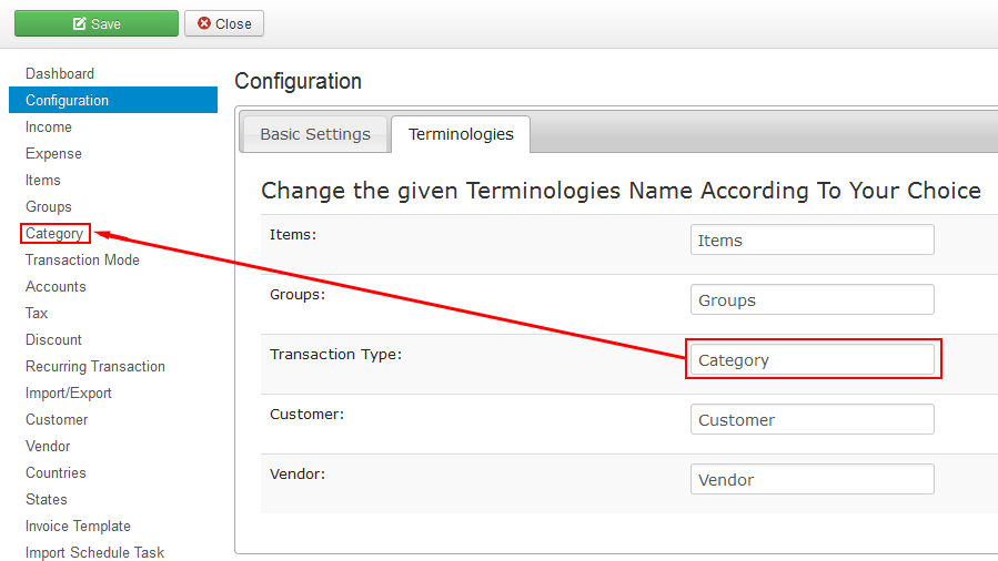 vAccount Configuration