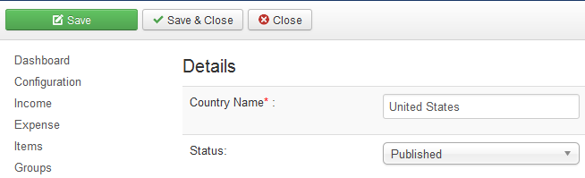 vAccount Countries