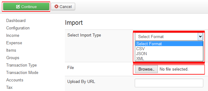vAccount Export