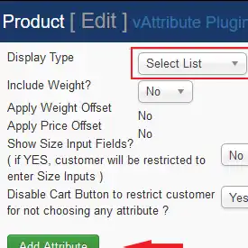 Display Type Select List