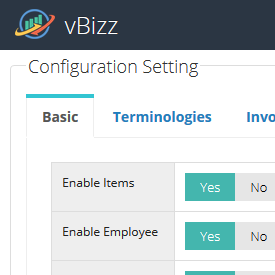 vBizz Configuration
