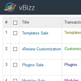 vBizz Sales Order