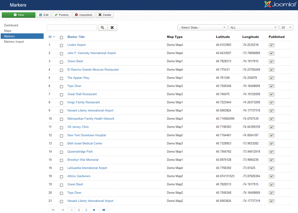vMap Setup Modules vMap Setup Modules