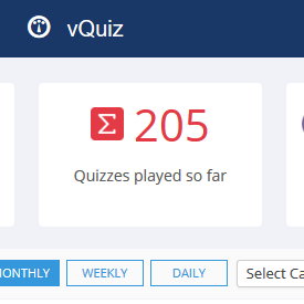 vQuiz Dashboard