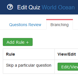 vQuiz Quiz Edit