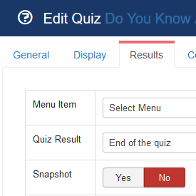 vQuiz Quiz Edit