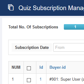 vQuiz Quiz Subscriptions