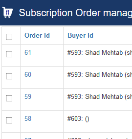 Subscription Order manager